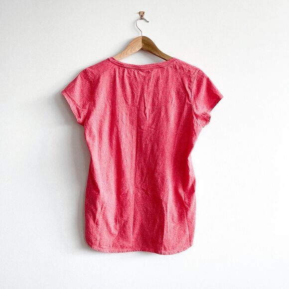 Bench Womens Shirt Blouse Top Short Sleeve Workout Fitness Active Red Large - Picture 2 of 6